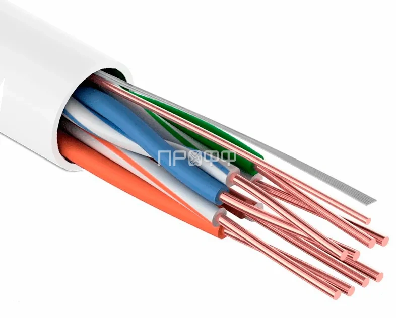 Витая пара Кабель UTP 4PR 24AWG (Cu) CAT5E PVC серый 305м 